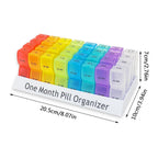 Liujiami Monthly Pill Box Organiser - 31 Day AM PM Pill Dispenser - 32 Compartments - Medication Vitamin Supplement Case - Damaged Box