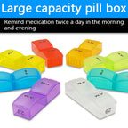 Liujiami Monthly Pill Box Organiser - 31 Day AM PM Pill Dispenser - 32 Compartments - Medication Vitamin Supplement Case - Damaged Box