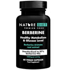 Nature Diet Berberine, 1000 mg Berberine HCL per Serving, 60 Vegan Capsules - Damaged Box - BBE 07/2026