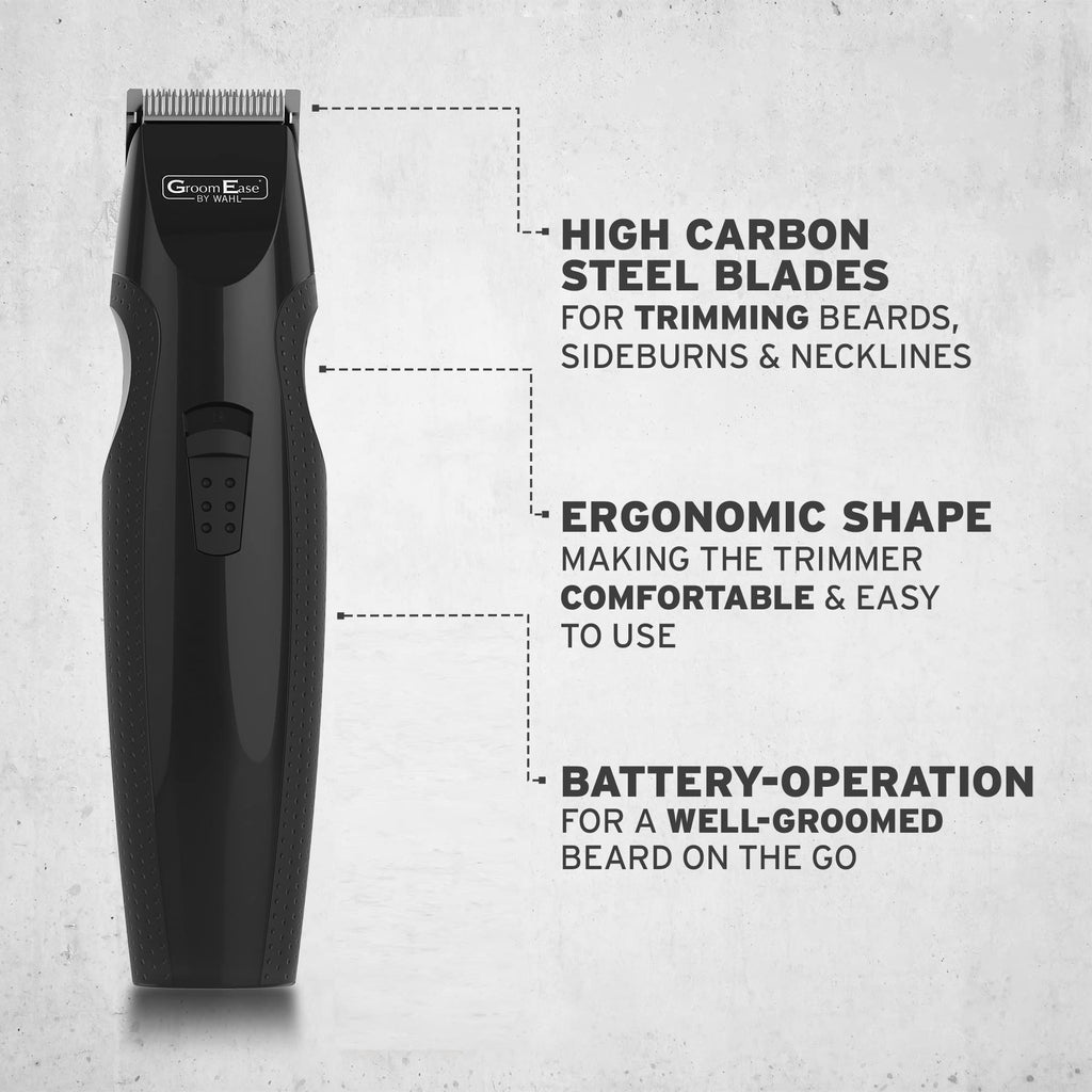 Wahl GroomEase Battery Stubble & Beard Trimmer - Cordless Facial Hair Grooming Tool for Men - Travel Friendly - Damaged Box