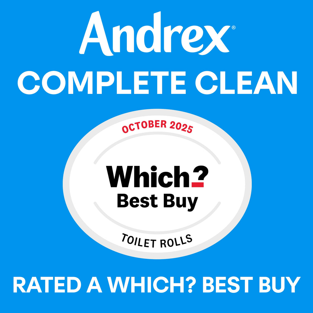 Andrex Complete Clean Toilet Roll - 24 Rolls, 3-Ply, Bulk Pack, FSC Certified Toilet Paper - Damaged Box