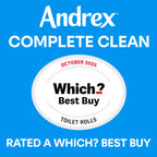 Andrex Complete Clean Toilet Roll - 24 Rolls, 3-Ply, Bulk Pack, FSC Certified Toilet Paper - Damaged Box