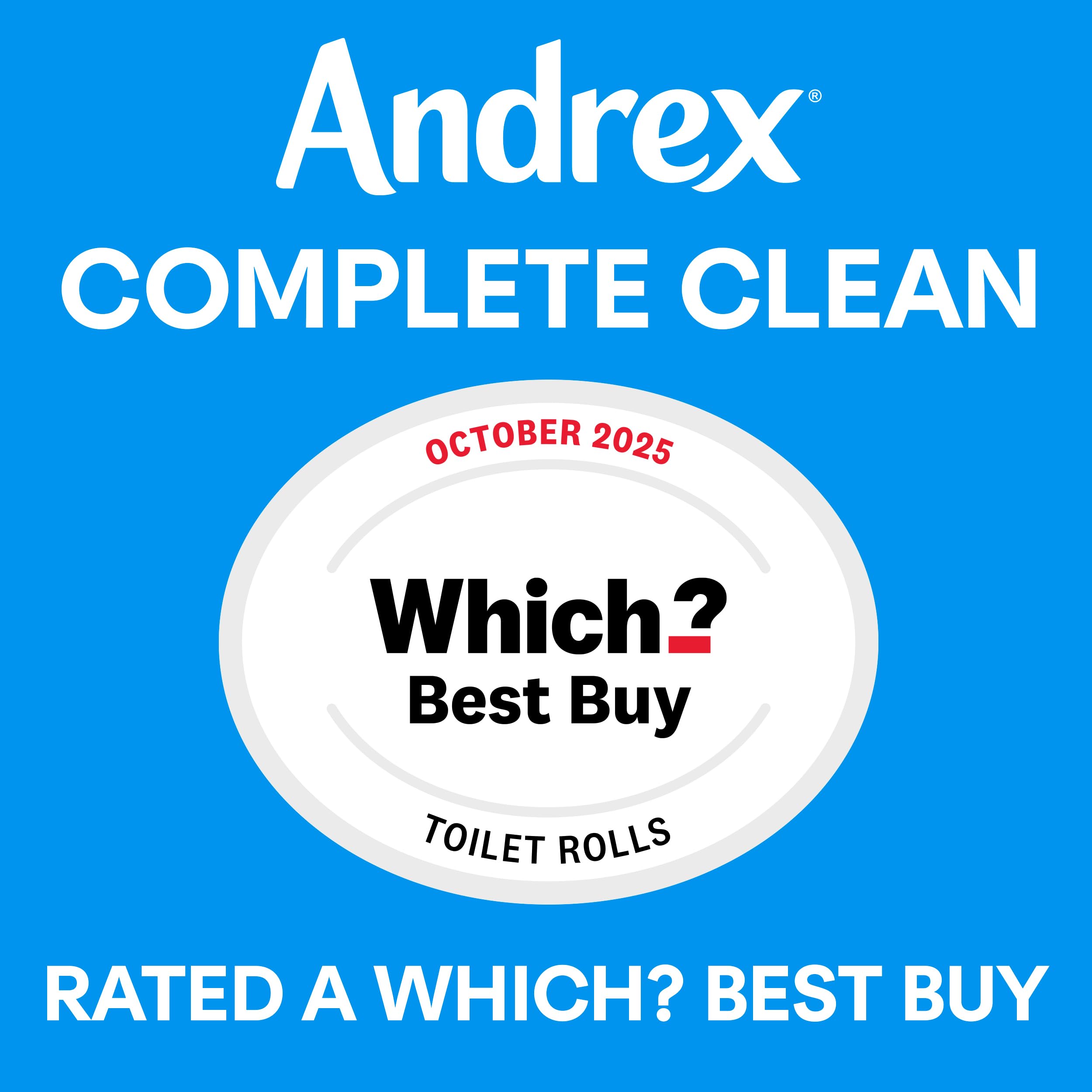 Andrex Complete Clean Toilet Roll - 24 Rolls, 3-Ply, Bulk Pack, FSC Certified Toilet Paper - Damaged Box