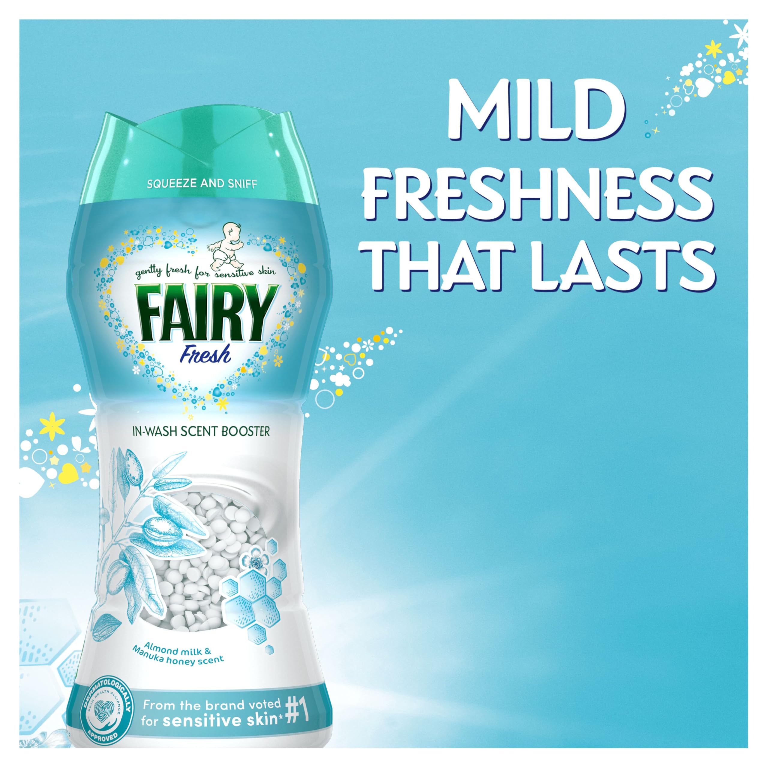 Fairy In-Wash Scent Booster 735 g, Fresh, Mild Freshness that Lasts, Granules - Damaged Box