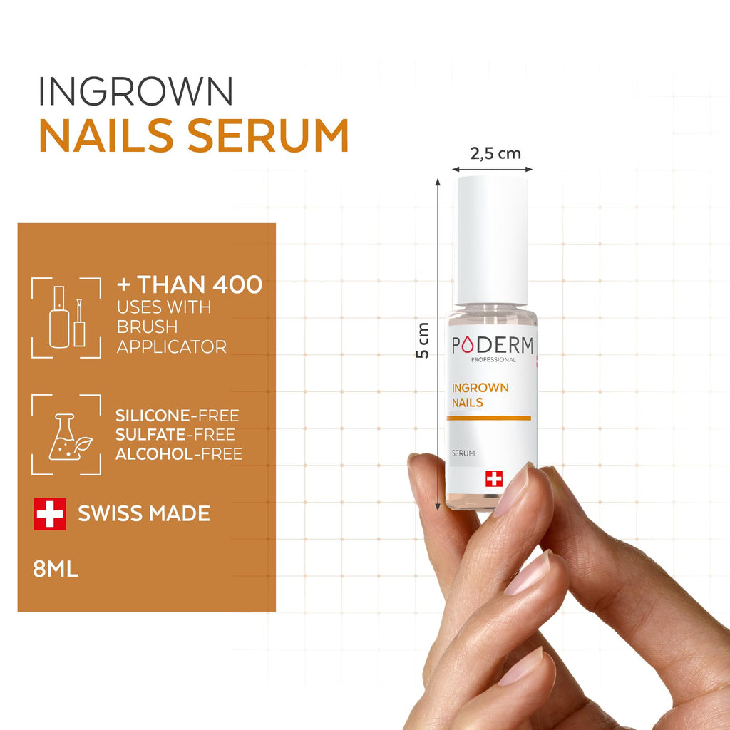 Poderm Emollient Ingrown Toenail Treatment - Swiss-Made Nail Softener for Thick Curved Nails - Pain Relief, Callus Softener - Damaged Box - BBE 03/2029