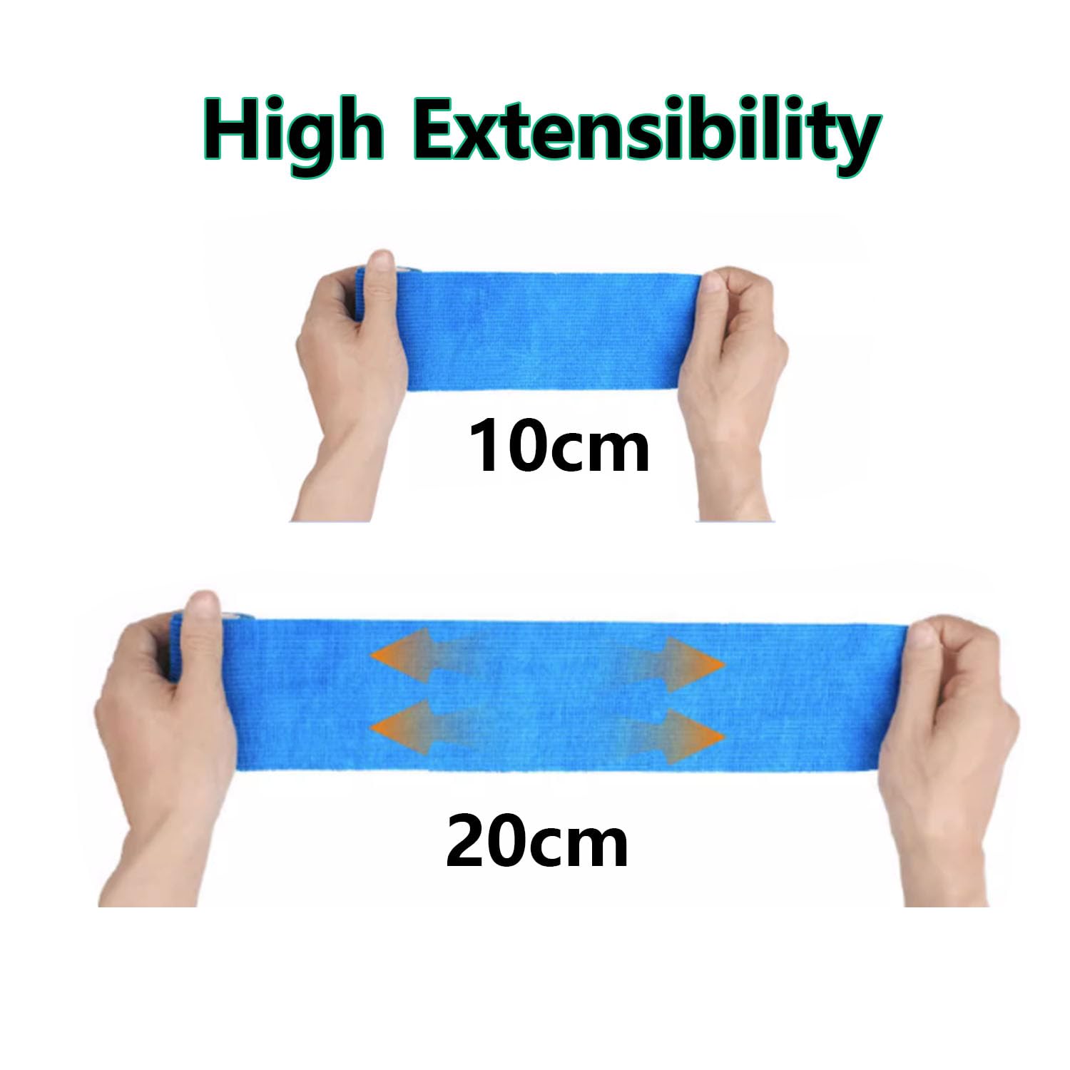 ANAMPION Self Adhesive Bandage 12 Rolls - 5cm x 4.5m Blue Cohesive Sports Tape Elastic Wrap for First Aid - Damaged Box