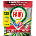 Fairy Platinum Plus All in One Dishwasher Tablets - Lemon Scent - 125 Count Dishwasher Detergent Pods - Like New