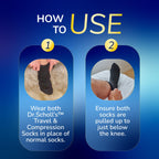 Dr. Scholl's Flight Socks - Compression Travel Socks - DVT & Swollen Ankle Prevention - Sheer - Size 9-12 - 1 Pair - Damaged Box