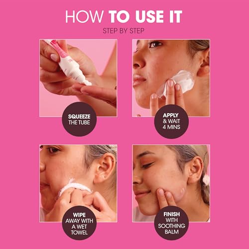 Nad's Facial Hair Removal Cream & Soothing Balm - All Skin Types - Face Hair Remover - 28g - New