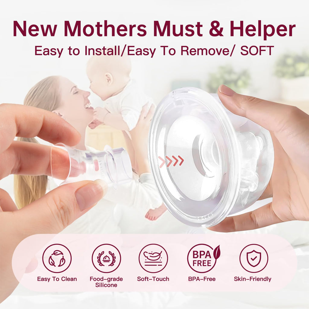 Breast Pump Flange Inserts 13-21mm for 24mm Flange - Cooling Gel Pads & Nipple Rulers - BPA Free Sizing Kit - Damaged Box