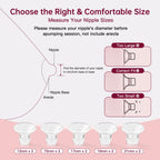 Breast Pump Flange Inserts 13-21mm for 24mm Flange - Cooling Gel Pads & Nipple Rulers - BPA Free Sizing Kit - Damaged Box