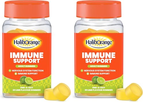 Haliborange Adult Immunity Support - 30 Lime Gummies - New - BBE 07/2026