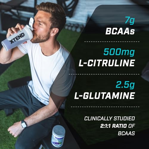 XTEND Original BCAA Powder Strawberry Kiwi Splash 30 Servings | 7g BCAAs Per Serving | Sugar Free Branched Chain Amino Acids and Electrolytes Powder for Post Workout Muscle Recovery and Hydration - New - BBE 07/2026