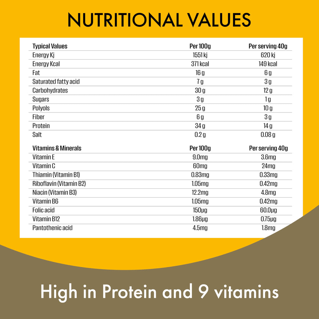 Fulfil Vitamin & Protein Bars - Chocolate Hazelnut Whip - 15 x 40g - 14g High Protein Low Sugar 9 Vitamins - New - BBE 12/2026