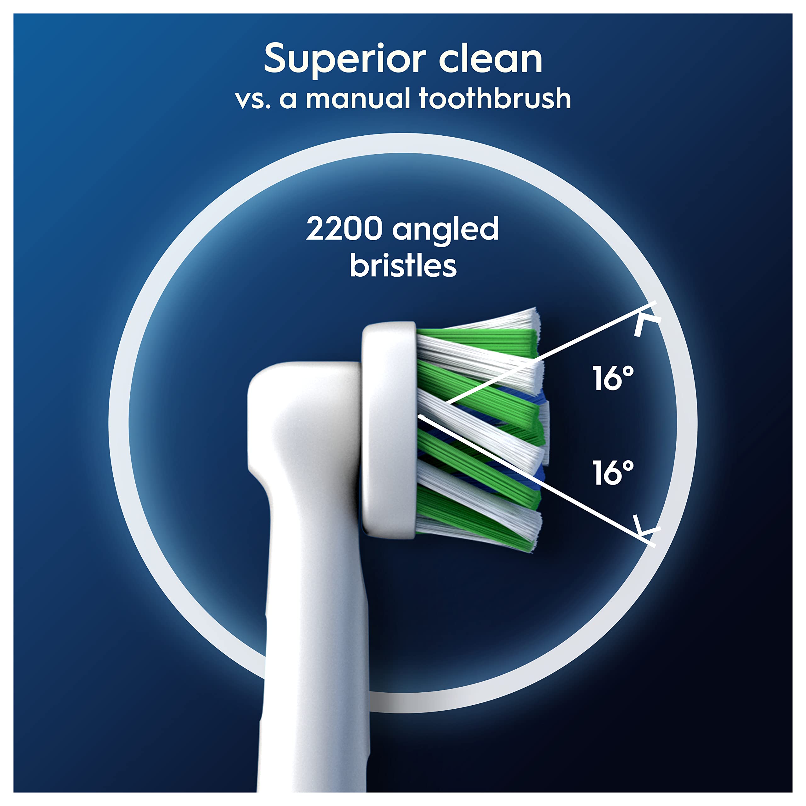 Oral-B Pro Cross Action Electric Toothbrush Heads, 4 Count, White - New