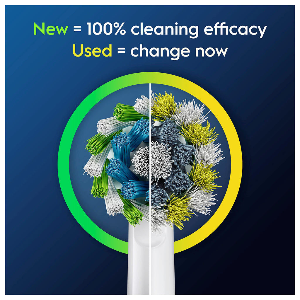 Oral-B Pro Cross Action Electric Toothbrush Heads, 4 Count, White - New