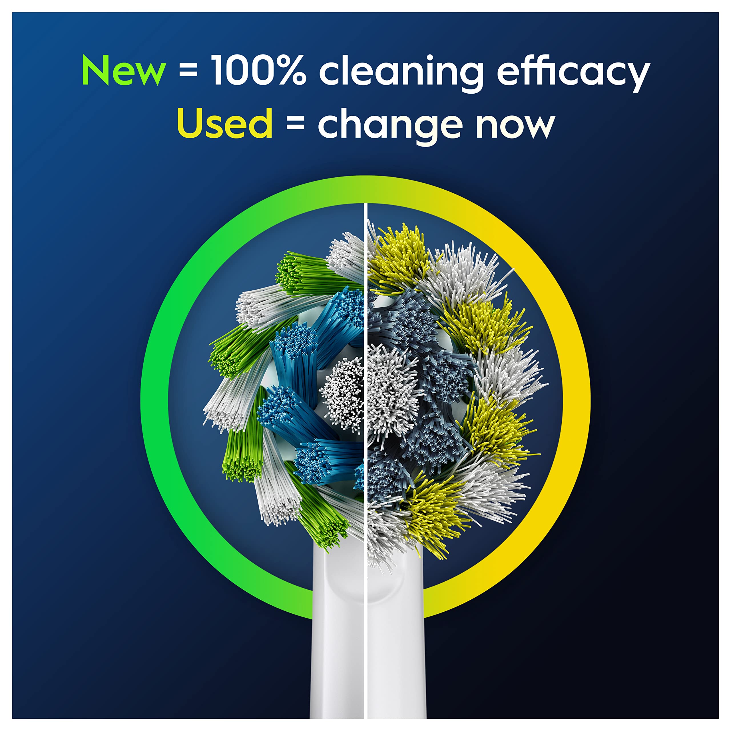 Oral-B Pro Cross Action Electric Toothbrush Heads, 4 Count, White - New