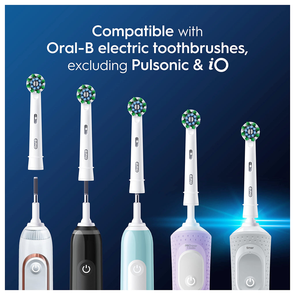 Oral-B Pro Cross Action Electric Toothbrush Heads, 4 Count, White - New