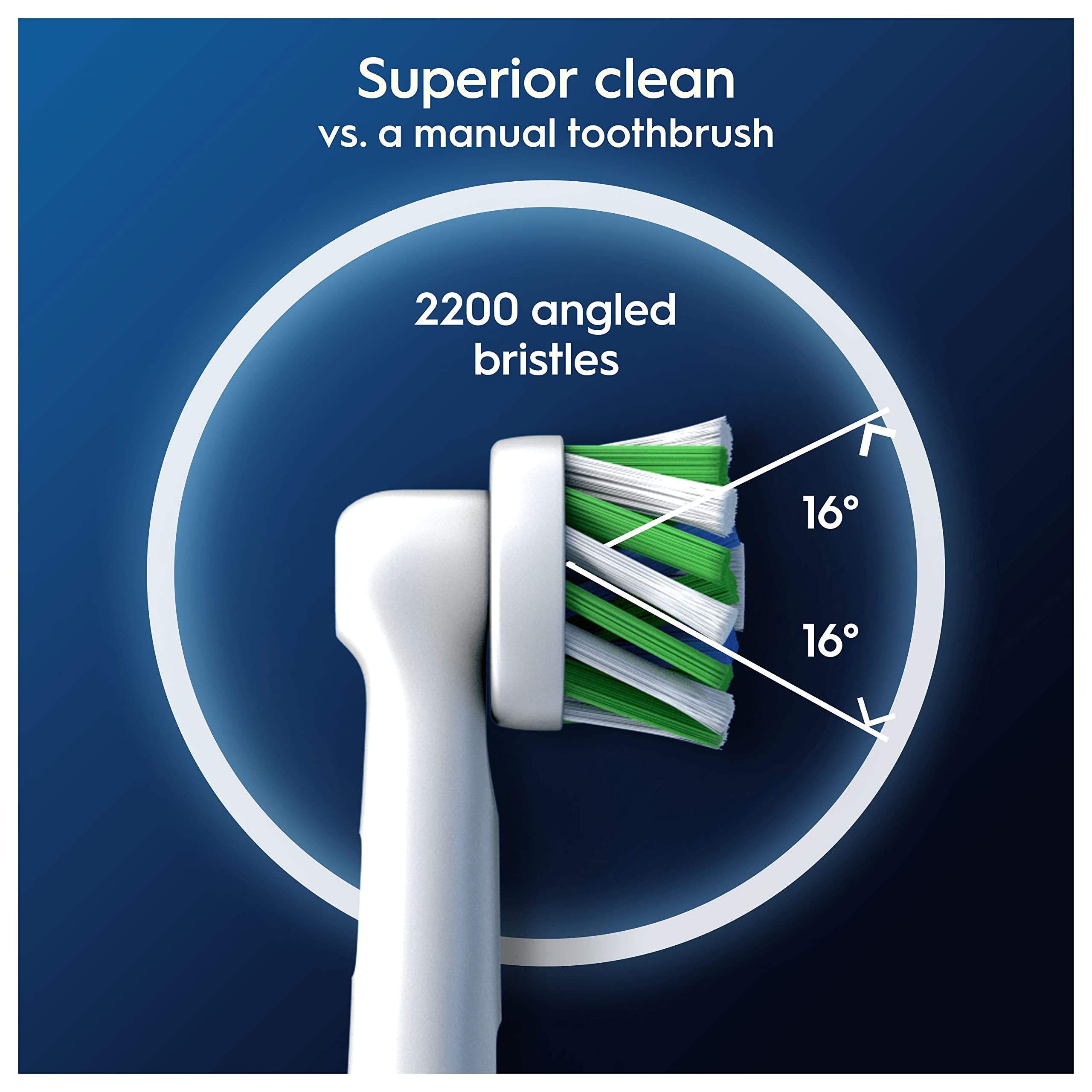 Oral-B Pro Cross Action Electric Toothbrush Head, X-Shape and Angled Bristles for Deeper Plaque Removal, Pack of 8 Toothbrush Heads, White - Damaged Box