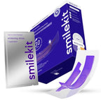 SmileKit Purple Colour Correcting Teeth Whitening Strips - 28 Count - Enamel Safe for Sensitive Teeth - Removes Stains - Damaged Box - BBE 03/2028