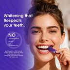 SmileKit Purple Colour Correcting Teeth Whitening Strips - 28 Count - Enamel Safe for Sensitive Teeth - Removes Stains - Damaged Box - BBE 03/2028