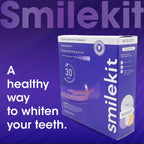 SmileKit Purple Colour Correcting Teeth Whitening Strips - 28 Count - Enamel Safe for Sensitive Teeth - Removes Stains - Damaged Box - BBE 03/2028