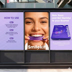 SmileKit Purple Colour Correcting Teeth Whitening Strips - 28 Count - Enamel Safe for Sensitive Teeth - Removes Stains - Damaged Box - BBE 03/2028