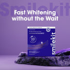 SmileKit Purple Colour Correcting Teeth Whitening Strips - 28 Count - Enamel Safe for Sensitive Teeth - Removes Stains - Damaged Box - BBE 03/2028
