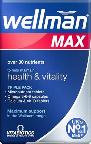 Wellman Max - 84 Multivitamin Tablets for Men - Energy, Immune, Testosterone, Bone, Brain, Heart, Vision Support - New - BBE 01/2028