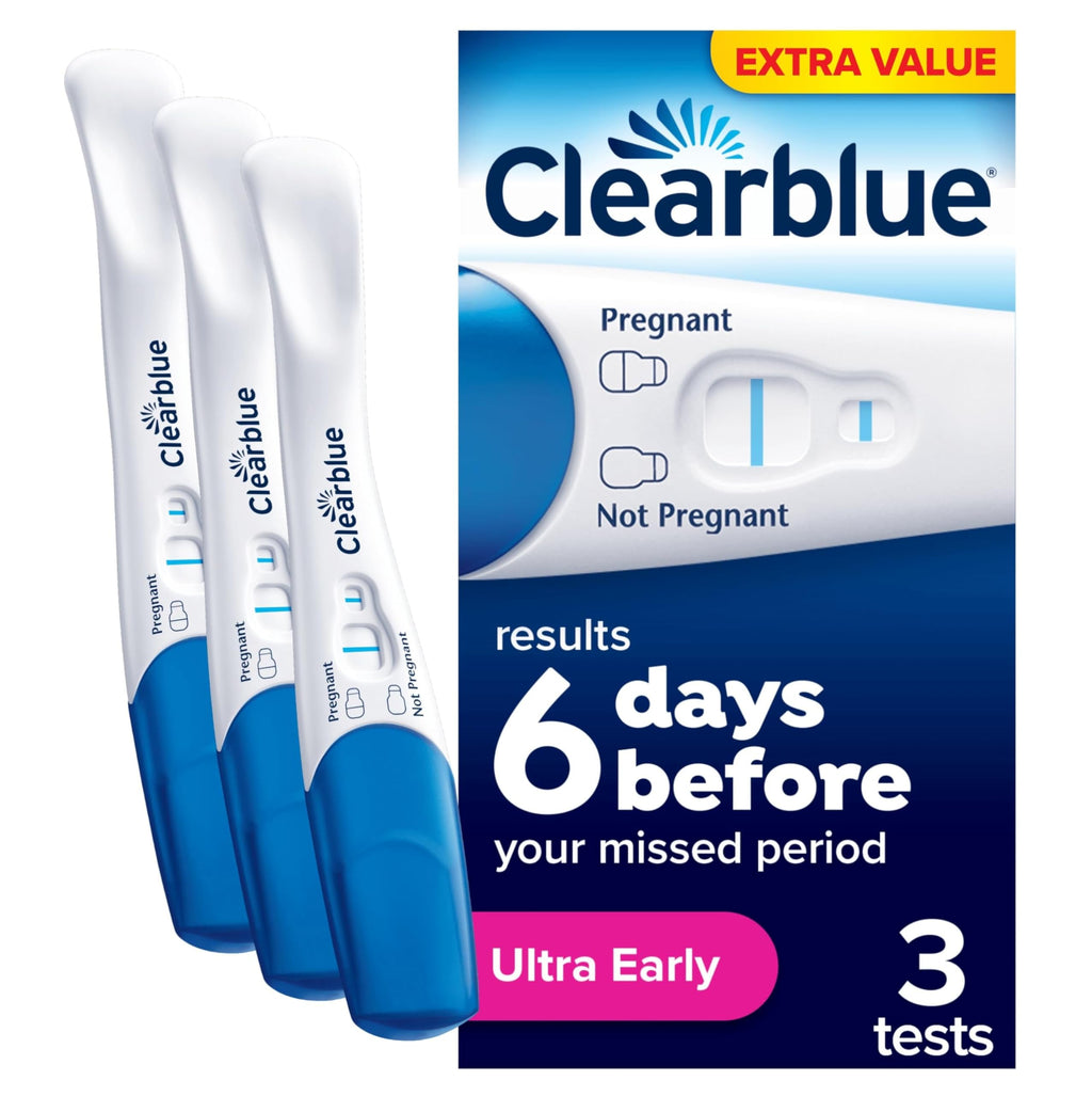 Clearblue Ultra Early Pregnancy Test - 3 Tests - High Sensitivity Home Pregnancy Kit - Damaged Box - BBE 03/2030