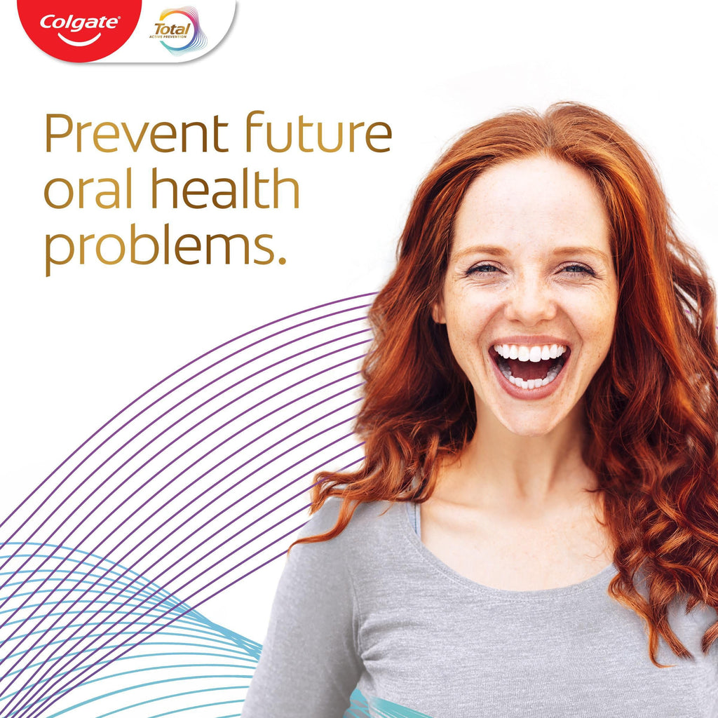Colgate Total Active Prevention Original Toothpaste 100ml x4 - 24h Antibacterial Protection - Clinically Proven - Damaged Box - BBE 07/2027
