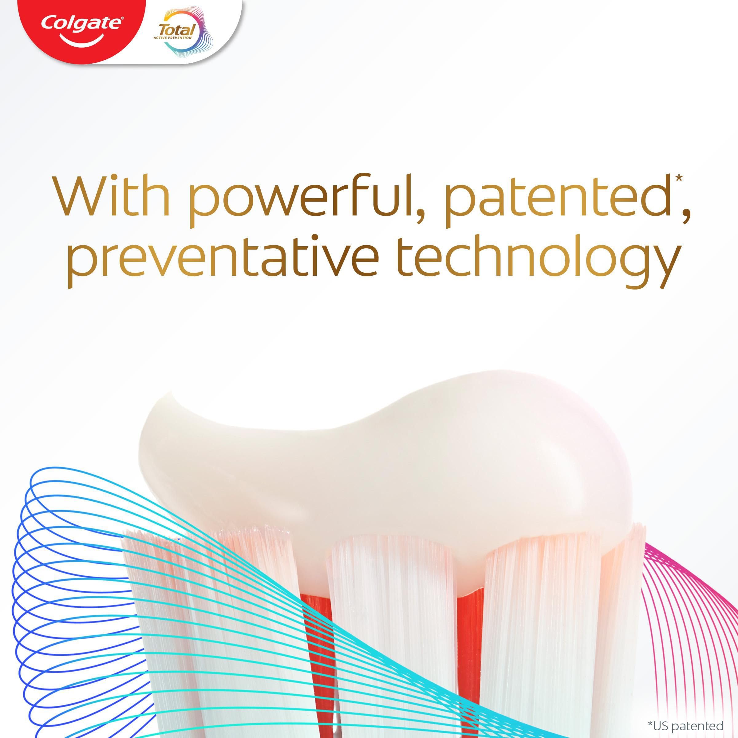 Colgate Total Active Prevention Original Toothpaste 100ml x4 - 24h Antibacterial Protection - Clinically Proven - Damaged Box - BBE 07/2027