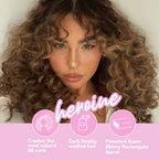 CHOPSTICK STYLER Heroine Curling Wand - 10mm Super Skinny Rectangular Ceramic Barrel - Tight Long Lasting Curls - Heat Glove - Very Good