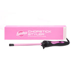 CHOPSTICK STYLER Heroine Curling Wand - 10mm Super Skinny Rectangular Ceramic Barrel - Tight Long Lasting Curls - Heat Glove - Very Good