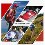 General Medi Mini First Aid Kit - 92 Pieces - Emergency Foil Blanket, Scissors - Travel, Home, Office, Camping - Red - Damaged Box