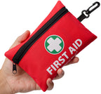 General Medi Mini First Aid Kit - 92 Pieces - Emergency Foil Blanket, Scissors - Travel, Home, Office, Camping - Red - Damaged Box