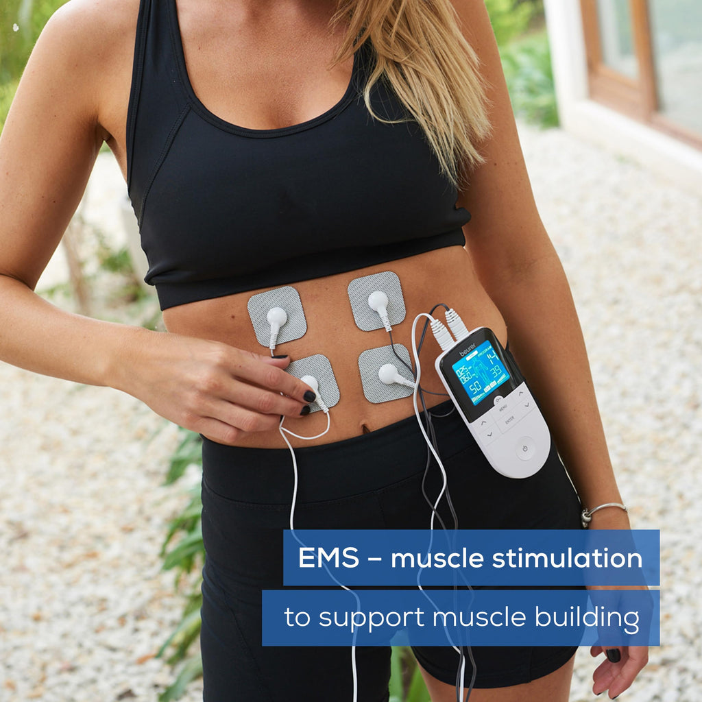 Beurer EM49 Digital TENS EMS Machine - Pain Relief, Rehabilitation, Massage - 70 Programmes, 2 Channels, 4 Electrodes - Damaged Box