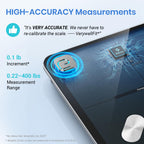 Etekcity Smart Scales for Body Weight - Digital Bathroom Weighing Scale - BMI, Fat, Muscle Mass - App & Bluetooth - 400lb/180kg - Damaged Box