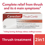 Canesten Thrush Internal & External Creams - Clotrimazole Treatment for Women - Damaged Box - BBE 08/2027