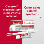 Canesten Thrush Internal & External Creams - Clotrimazole Treatment for Women - Damaged Box - BBE 08/2027