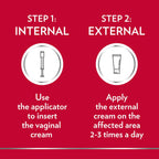 Canesten Thrush Internal & External Creams - Clotrimazole Treatment for Women - Damaged Box - BBE 08/2027