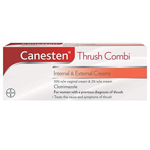 Canesten Thrush Internal & External Creams - Clotrimazole Treatment for Women - Damaged Box - BBE 08/2027