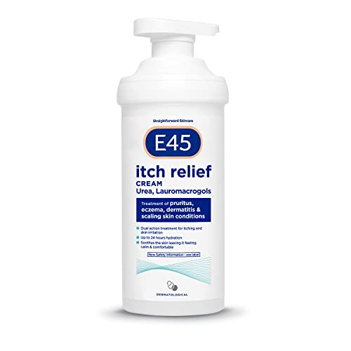E45 Itch Relief Cream 500g - Eczema, Dry Skin, Dermatitis Treatment Lotion - Damaged Box - BBE 09/2026
