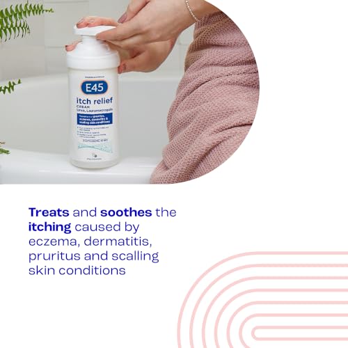 E45 Itch Relief Cream 500g - Eczema, Dry Skin, Dermatitis Treatment Lotion - Damaged Box - BBE 09/2026