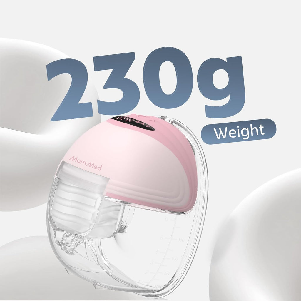 MOMMED Double Electric Breast Pump - Hands-Free Wearable - 3 Modes, 12 Levels - 24mm Flange & 17/19/21mm Inserts - Rechargeable - Damaged Box
