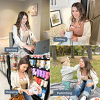 MOMMED Double Electric Breast Pump - Hands-Free Wearable - 3 Modes, 12 Levels - 24mm Flange & 17/19/21mm Inserts - Rechargeable - Damaged Box