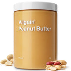 Vilgain 100% Peanut Butter 1000g Smooth - No Added Sugar, Palm Oil or Salt - Vegan, Protein-Rich, Gluten-Free - New - BBE 01/2027
