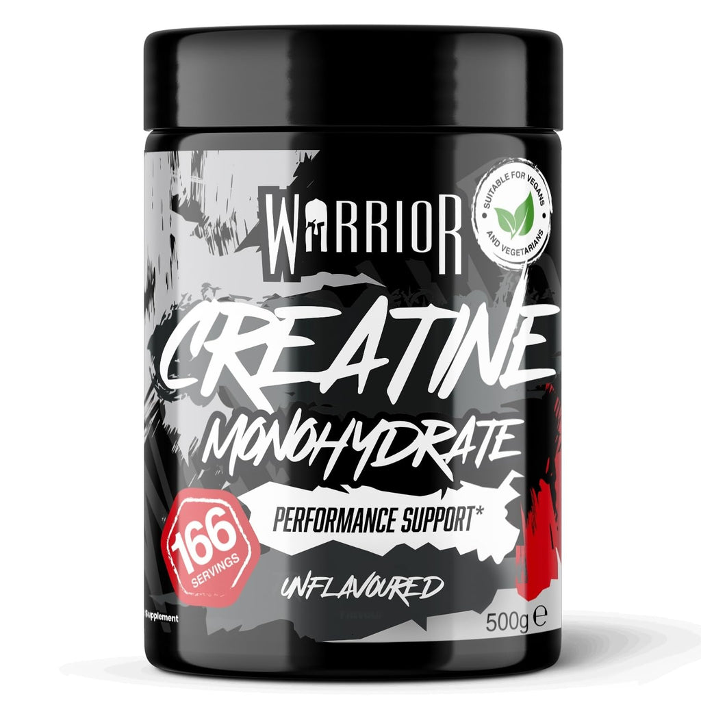 Warrior Creatine Monohydrate Powder 500g - 166 Servings Micronised Pure Unflavoured Supplement for Men & Women - New - BBE 05/2027
