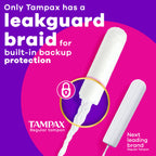 Tampax Radiant Tampons Super Absorbency with LeakGuard Braid - 28 Count - Damaged Box
