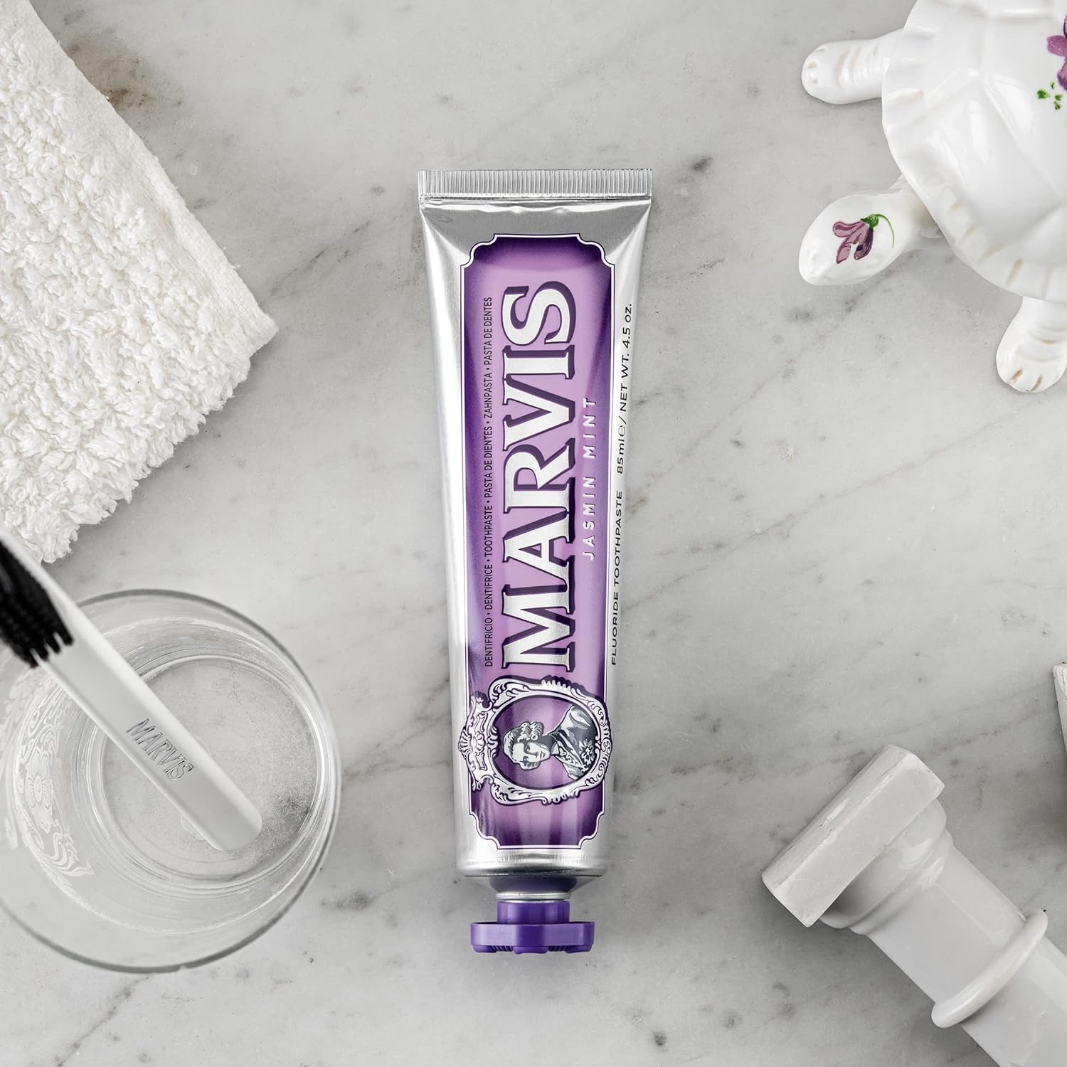 Marvis Jasmine Mint Toothpaste 85ml - Plaque Removal, Healthy Gums, Fresh Breath Formula - Damaged Box